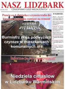 Okładka październikowego wydania NaszLidzbark