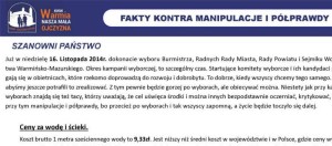 Fragment wpisu na portalu FB KWW WNMO