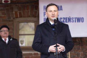 Andrzej Duda spotkał się z mieszkańcami Lidzbarka Warmińskiego