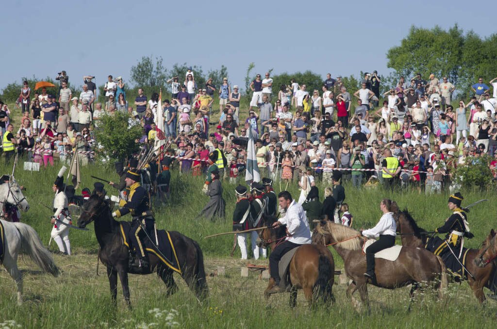 Inscenizacja bitwy pod Heibergiem. Poligon wojskowy, sierpień 2011